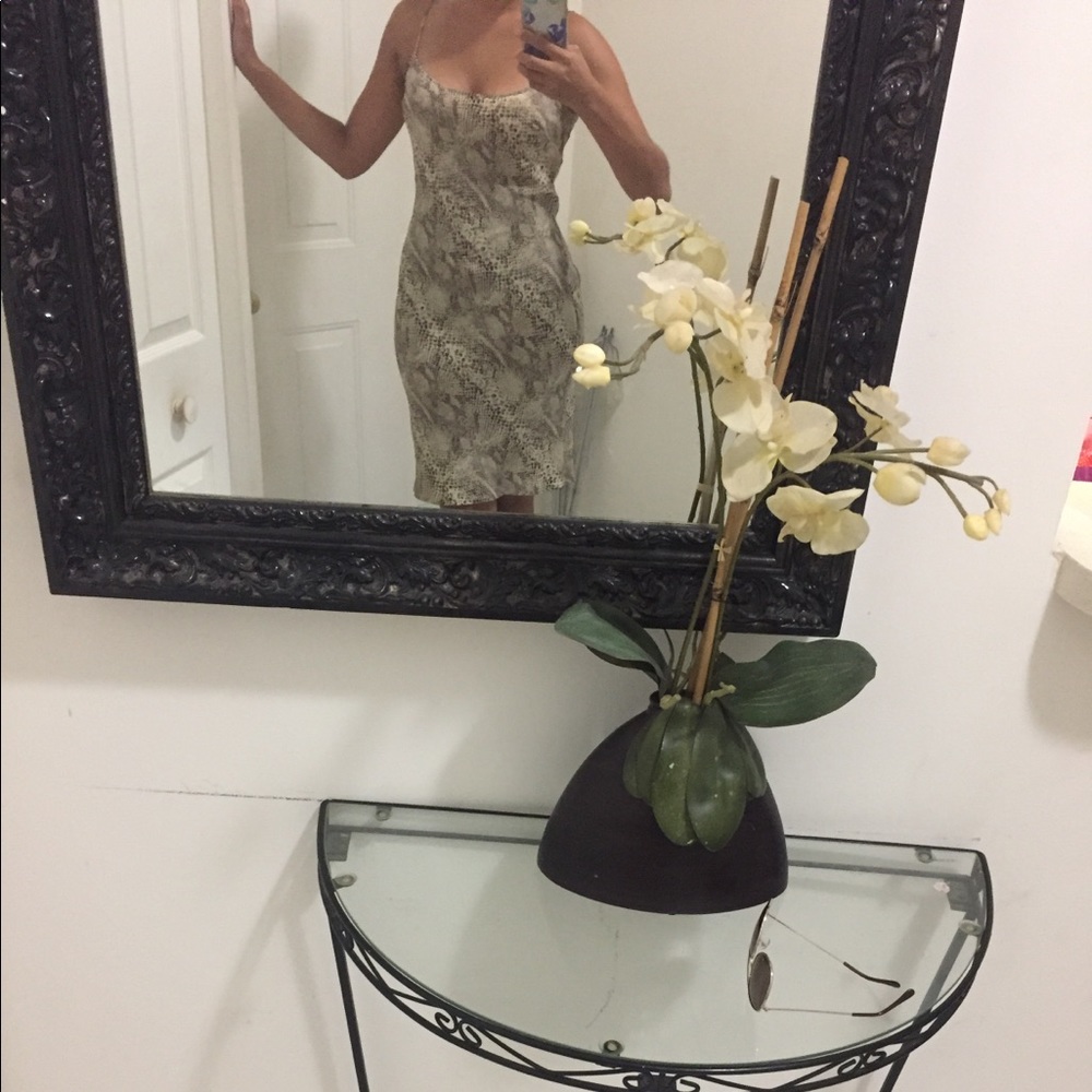 Silk snake skin slip dress from The Limited